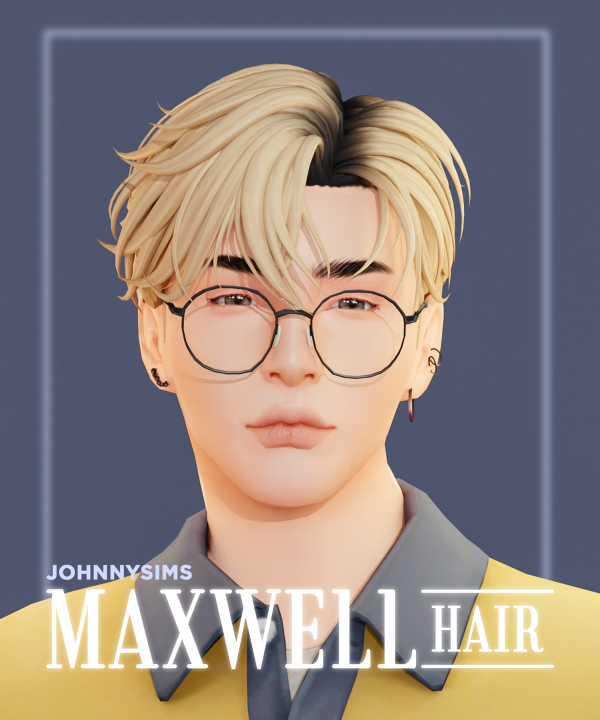 Maxis Match Maxwell Hair by simsfinds - The Sims 4 Custom Content