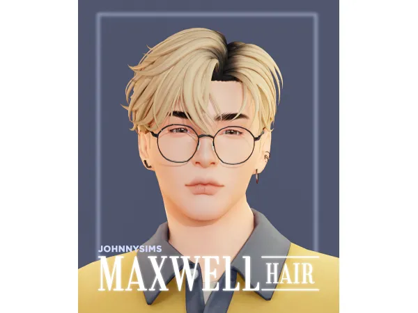 Maxis Match Maxwell Hair by johnnysims - The Sims 4 Custom Content