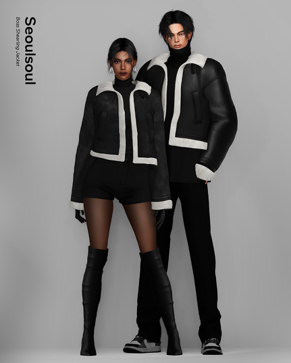 Alpha SIMS4 Boss Shearling Jacket_V2 by simsfinds - The Sims 4 Custom Content
