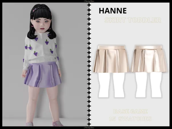 Alpha Hanne Skirt Toddler by clarity-sims - The Sims 4 Custom Content