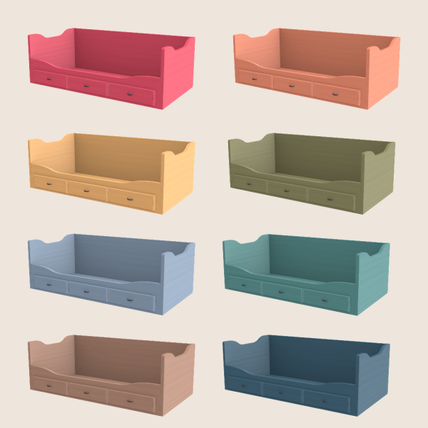 Mix Toddler beds in a variety of colors by simsfinds - The Sims 4 Custom Content