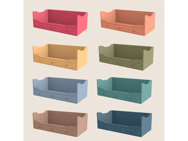 Mix Toddler beds in a variety of colors by rrtt - The Sims 4 Custom Content