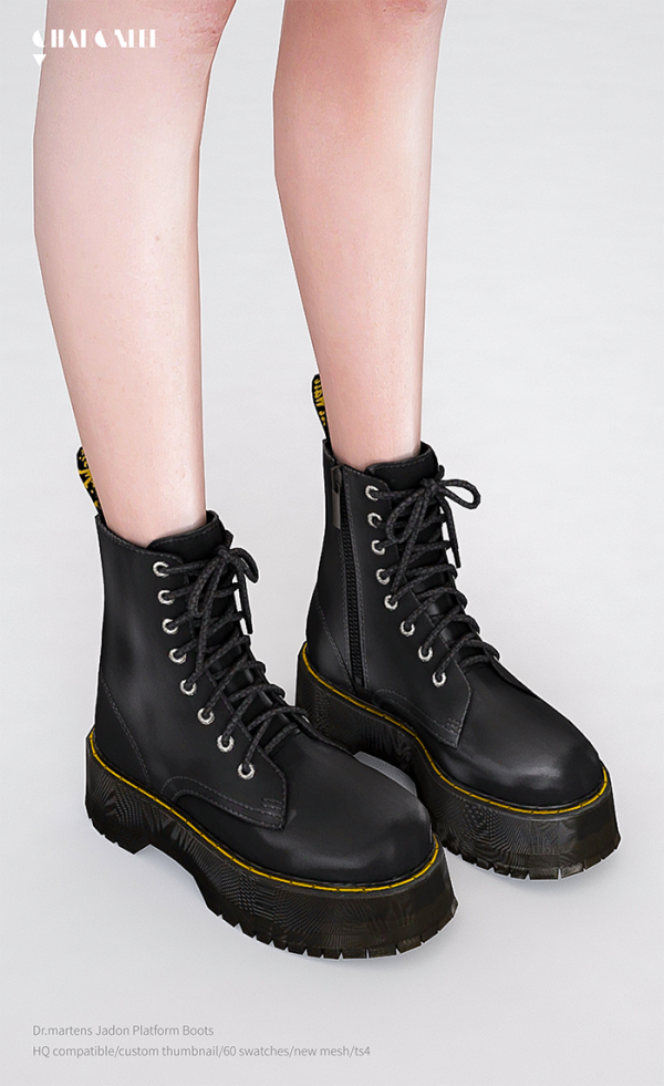Alpha Drmartens Jadon Platform Boots by simsfinds - The Sims 4 Custom Content
