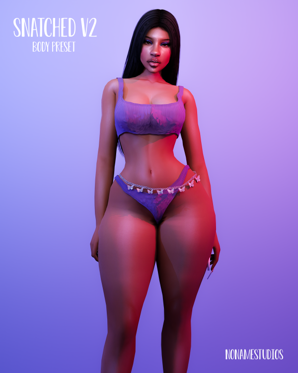 Mix Snatched V2 Body Preset by simsfinds - The Sims 4 Custom Content