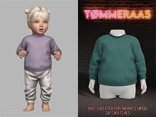 Alpha TØMMERAAS Knit Sweater for Infants (56) by tommeraas - The Sims 4 Custom Content