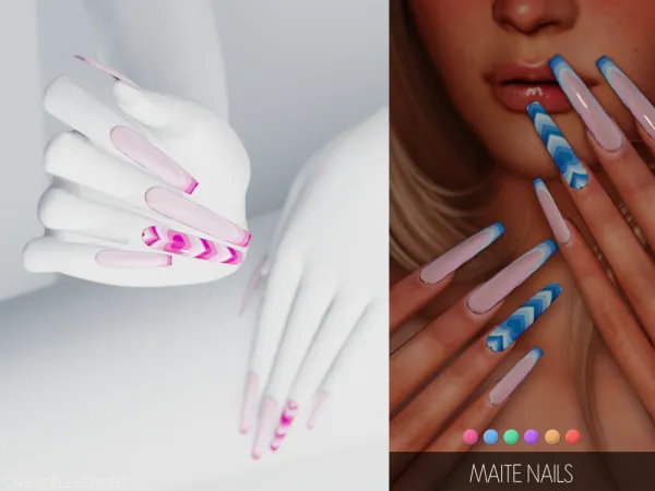 Alpha Maite nails - The Sims 4 Custom Content