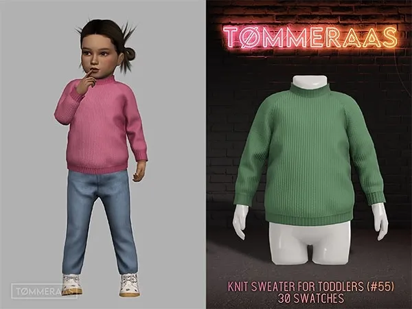 Tømmeraas Knit Sweater For Toddlers (55) - The Sims 4 Custom Content