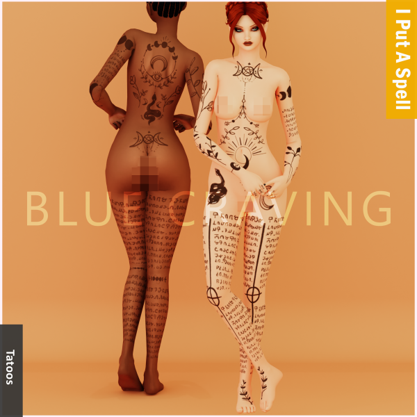 Mix Blue Craving Cursed Tatoos by bluecraving - The Sims 4 Custom Content