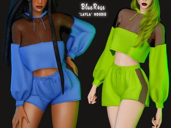 Alpha Layla Hoodie BRsims by bluerose-sims - The Sims 4 Custom Content