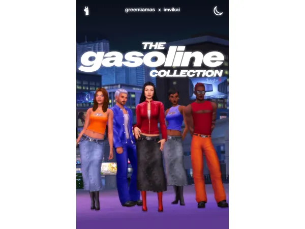 Maxis Match The Gasoline Collection (9 items) greenllamas x imvikai by greenllamas - The Sims 4 Custom Content