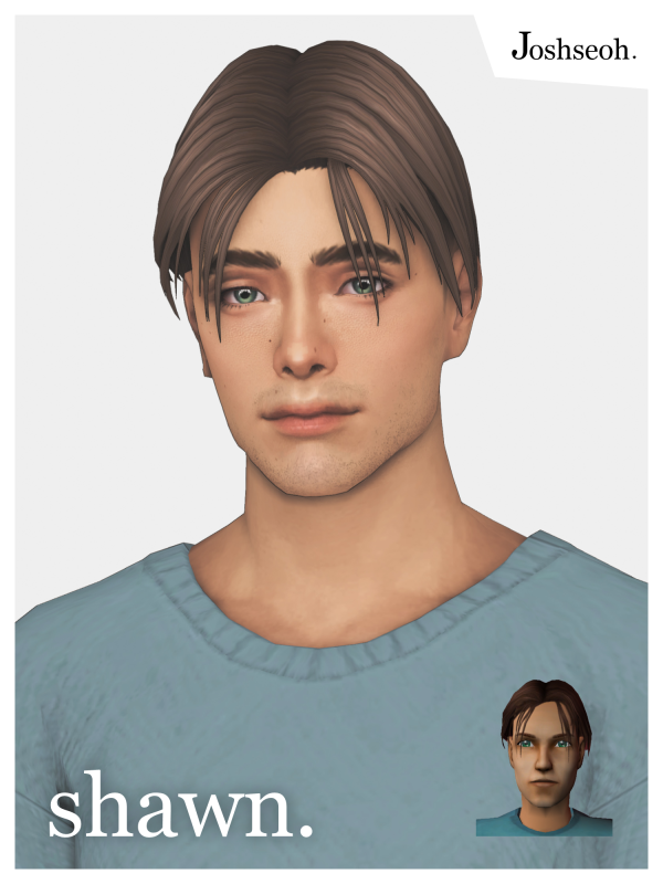 Maxis Match Shawn Hair ( to ) Hair Commissions by simsfinds - The Sims 4 Custom Content