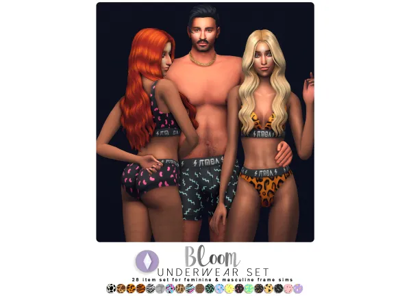 Bloom Underwear Set Recolors by nucrests