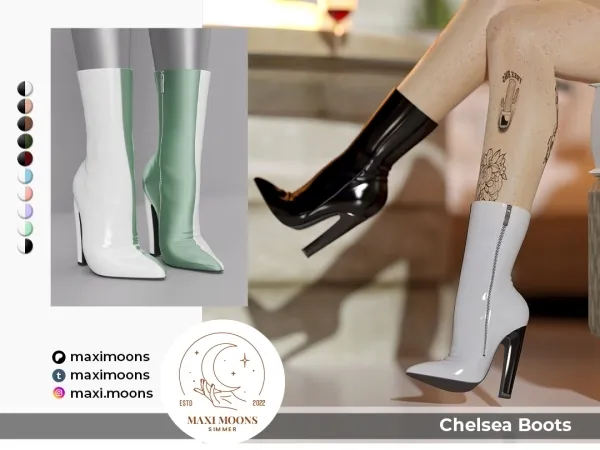 Alpha Chelsea Boots by maximoons - The Sims 4 Custom Content