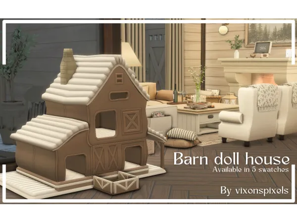 Mix Barn Doll House by simsfinds - The Sims 4 Custom Content