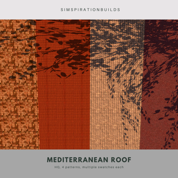Mix Mediterranean Roof Collection by simsfinds - The Sims 4 Custom Content