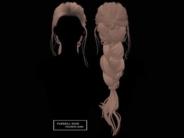 Alpha Farrell Hair by phoenixsims4 - The Sims 4 Custom Content