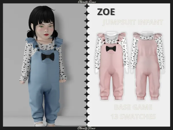 Alpha Zoe Jumpsuit Infant by clarity-sims - The Sims 4 Custom Content