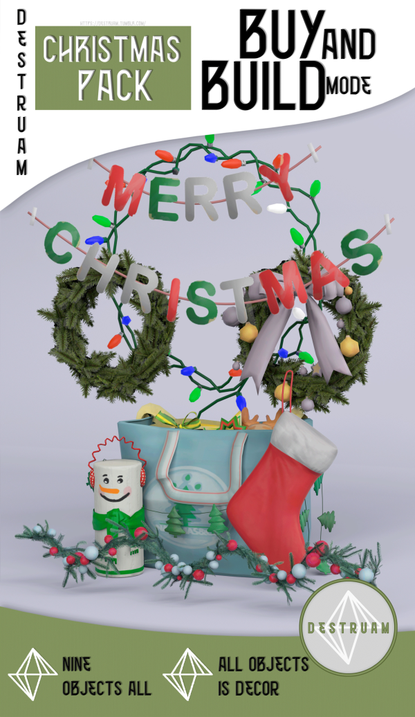 Mix Christmas pack by simsfinds - The Sims 4 Custom Content