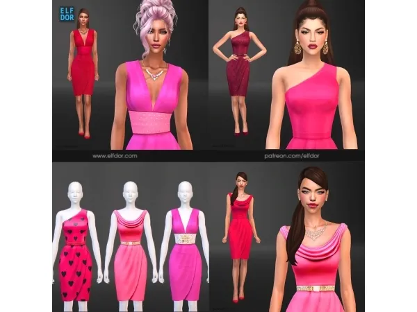 Maxis Match 2024 January 1 Pink Cocktails Set - The Sims 4 Custom Content