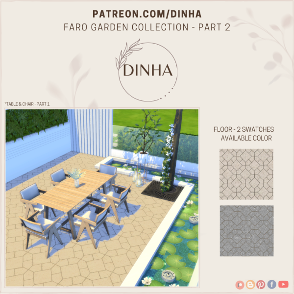 Mix Faro Garden Collection Part 2 by dinhagamer - The Sims 4 Custom Content
