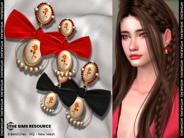 Alpha NA 204 earrings by thesimsresource - The Sims 4 Custom Content