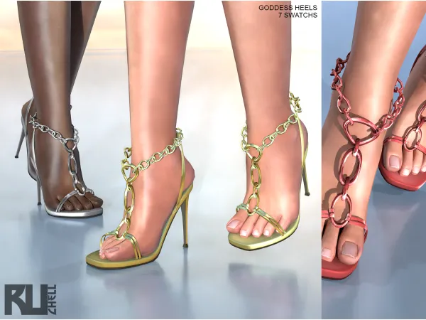 Alpha Goddes Heels by ruchellsims - The Sims 4 Custom Content