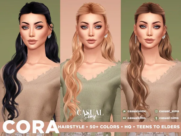 Alpha New recent hairstyle for Free by casualsims - The Sims 4 Custom Content