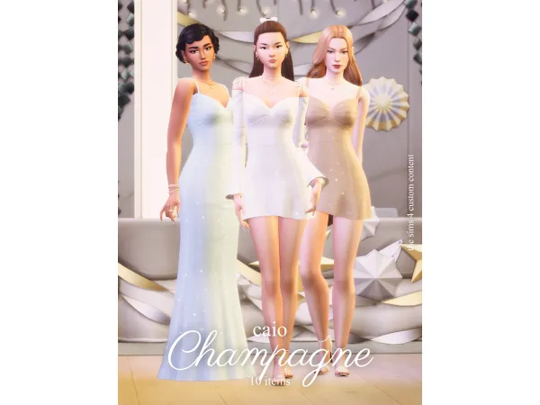 Maxis Match Champagne A 10 items set by caiocc - The Sims 4 Custom Content