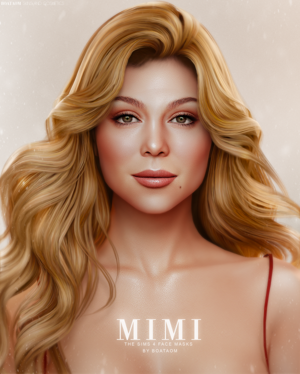 Alpha MIMI FACE MASKS AND SKIN OVERLAY by simsfinds - The Sims 4 Custom Content