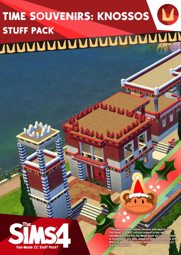 Maxis Match Minoan Style Build buy Custom Pack by simsfinds - The Sims 4 Custom Content