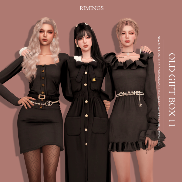Alpha [RIMINGS] OLD GIFT BOX 11 by simsfinds - The Sims 4 Custom Content
