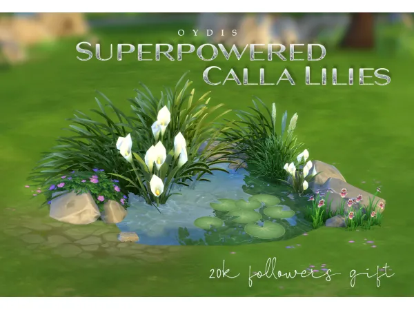 Maxis Match Superpowered Calla Lilies by simsfinds - The Sims 4 Custom Content