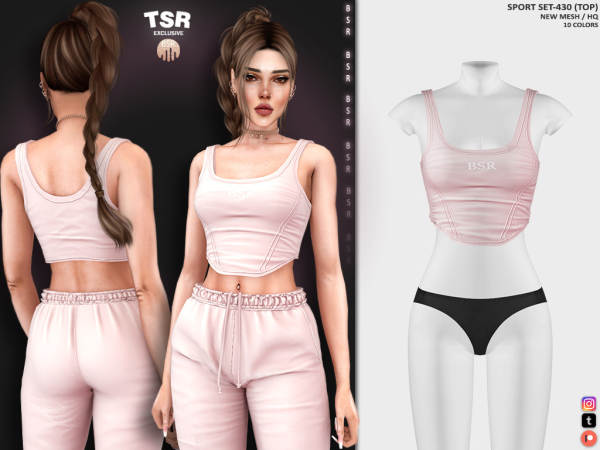 Female Basic Athletic Bras Found in TSR Category 'Sims 4 Female