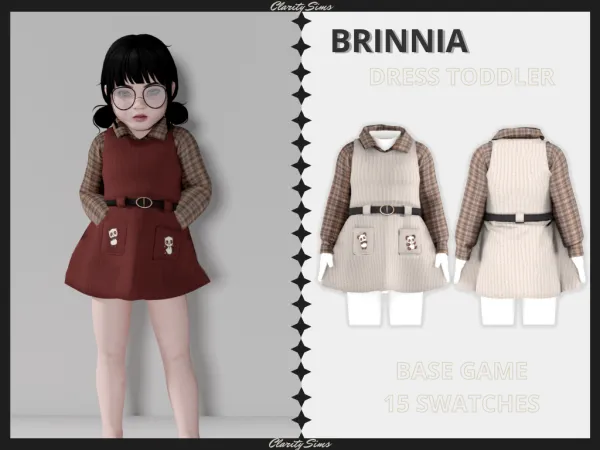 Alpha Brinnia Dress Toddler - The Sims 4 Custom Content