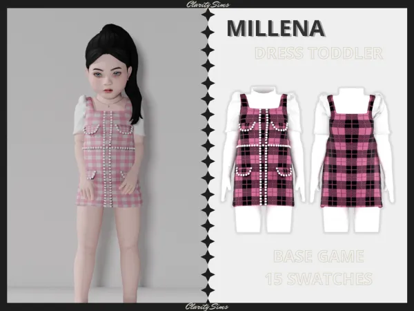 Alpha Millena Dress Toddler - The Sims 4 Custom Content