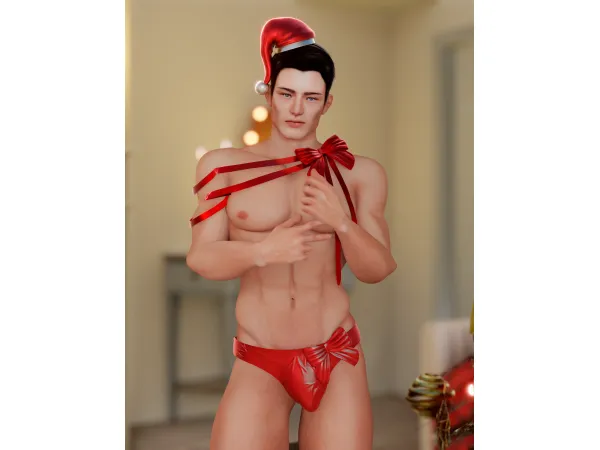 Alpha Small Santa Hat by Couquetts - The Sims 4 Custom Content