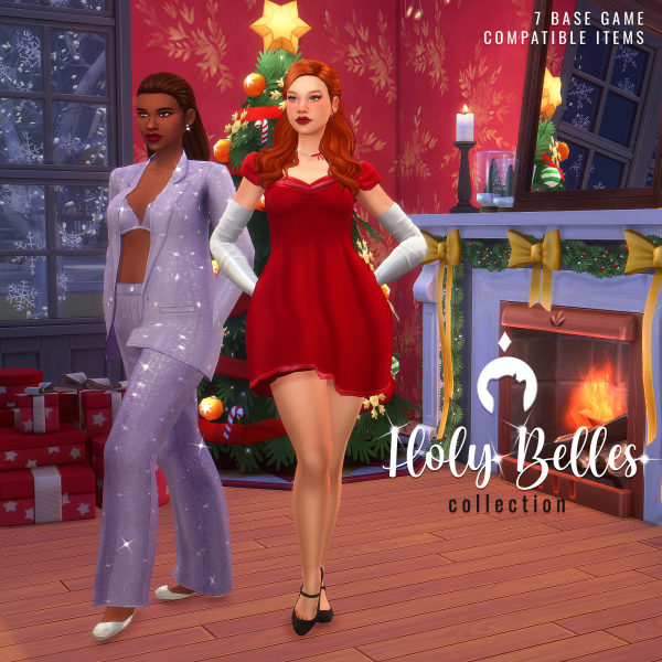 Maxis Match Holly Belles Collection Dec 2023 by simsfinds - The Sims 4 Custom Content