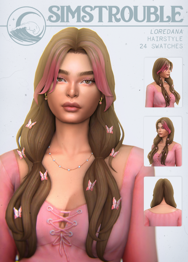 Maxis Match Loredana Hairstyle by simsfinds - The Sims 4 Custom Content