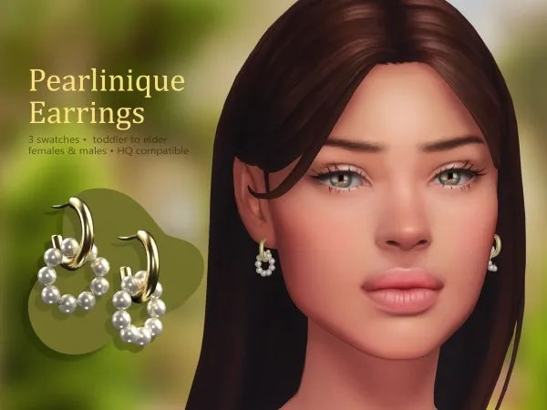 Mix Pearlinique Earrings by katverse - The Sims 4 Custom Content