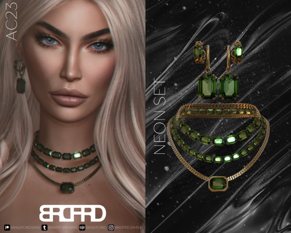 Alpha [AC23 DAY 25] NEON SET GAME EDITION by simsfinds - The Sims 4 Custom Content