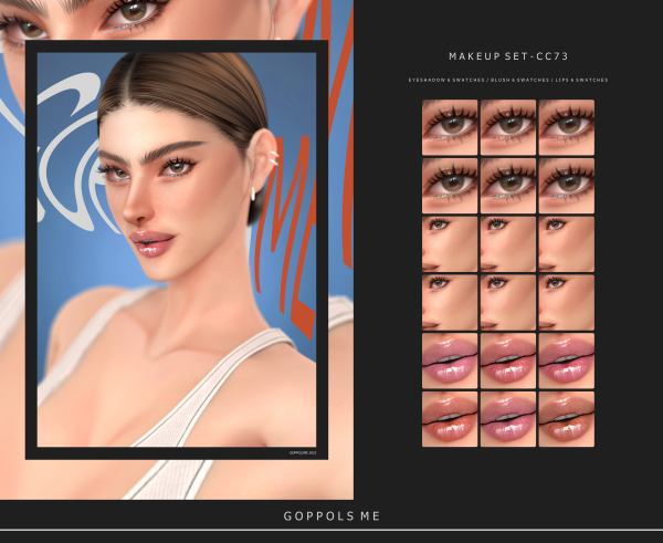 Alpha GPME GOLD MAKEUP SET CC73 by simsfinds - The Sims 4 Custom Content