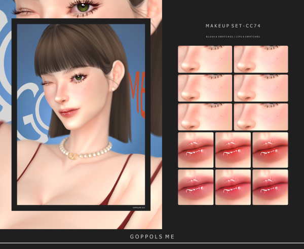 Alpha GPME GOLD MAKEUP SET CC74 by simsfinds - The Sims 4 Custom Content