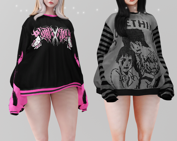 Alpha Get lost sweater by babyetears - The Sims 4 Custom Content