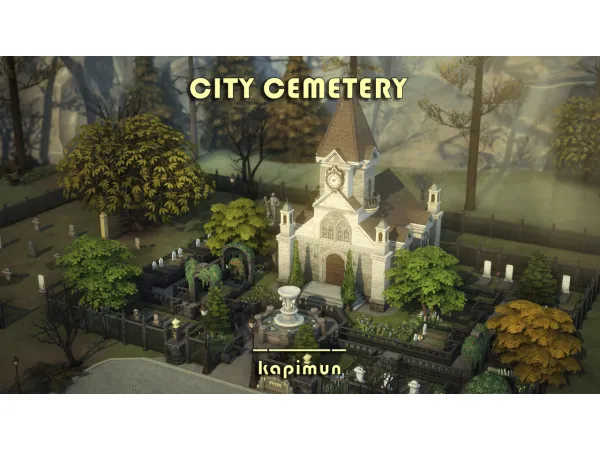 Maxis Match City Cemetery Forgotten Hollow - The Sims 4 Custom Content