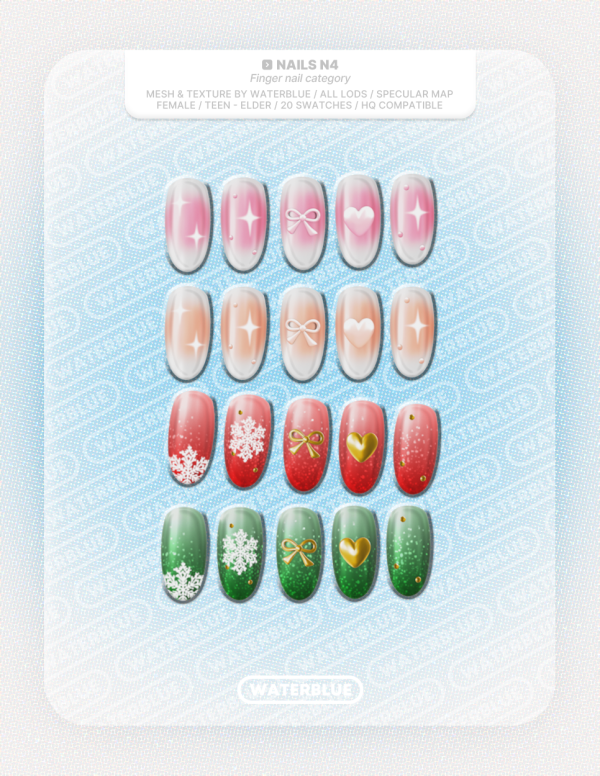 Alpha NAILS N4 by simsfinds - The Sims 4 Custom Content