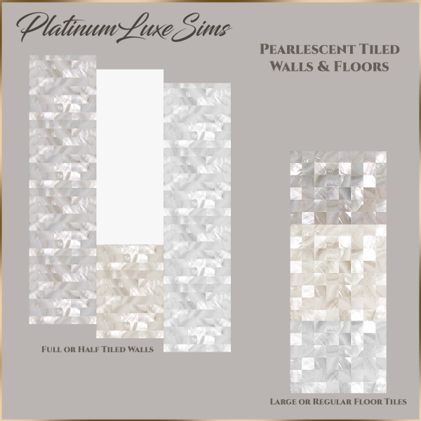 Alpha Pearlescent Tiled Walls Floors by simsfinds - The Sims 4 Custom Content