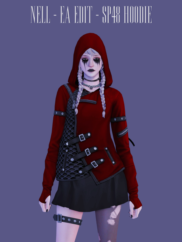 Maxis Match SP48 Hoodie Edit Female by simsfinds - The Sims 4 Custom Content
