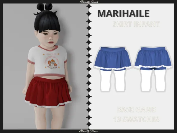 Alpha Marihaile Skirt Infant by clarity-sims - The Sims 4 Custom Content