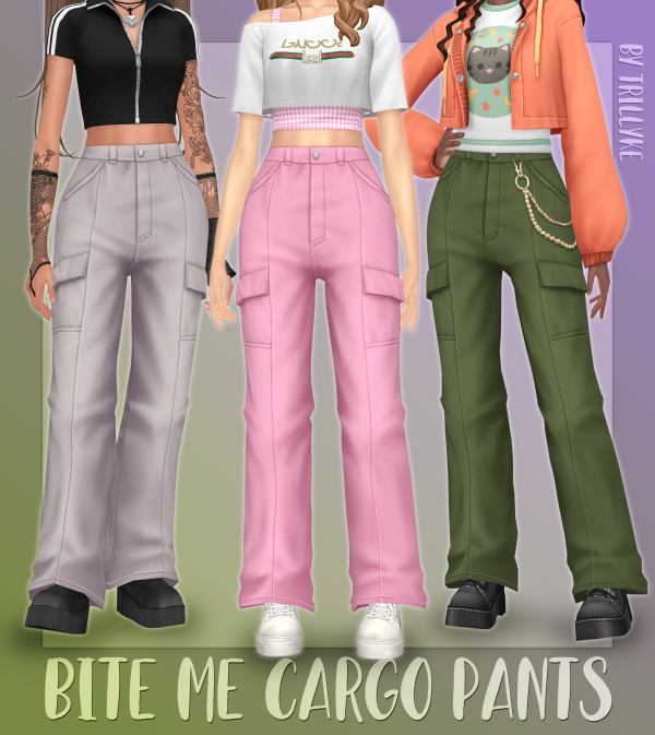Maxis Match Bite Me Cargo Pants by simsfinds - The Sims 4 Custom Content