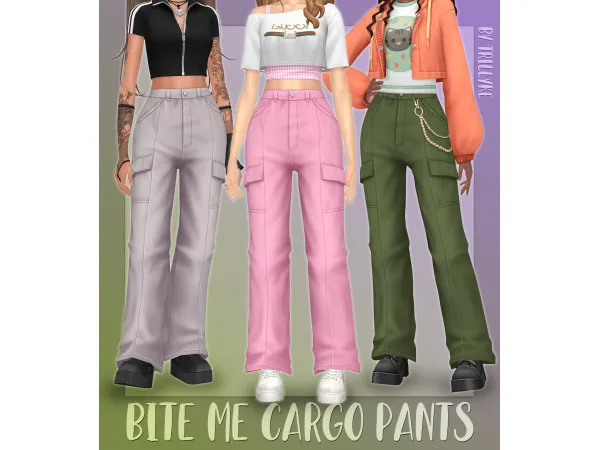 Maxis Match Bite Me Cargo Pants by trillyke - The Sims 4 Custom Content